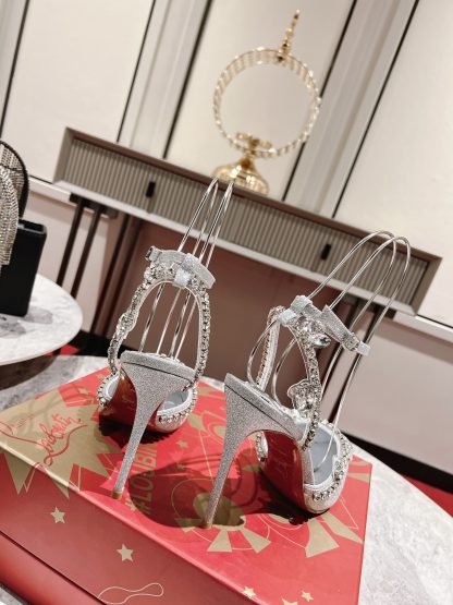 Christian Louboutin Crystal Rhinestone Sandals High Heels - Image 8