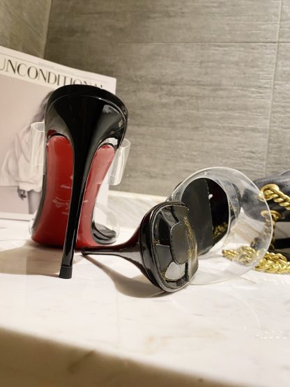 Christian Louboutin Transparent Strappy High Heels - Image 7