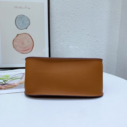 Hermes dark brown practical crossbody bag size bottom length 28cm width 12cm height 25cm - Image 8