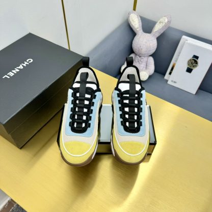 Chanel classic yellow and blue mix and match fashion casual dad shoes for men and women - Image 8