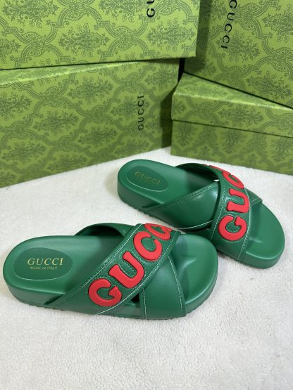Gucci cross-over slippers
