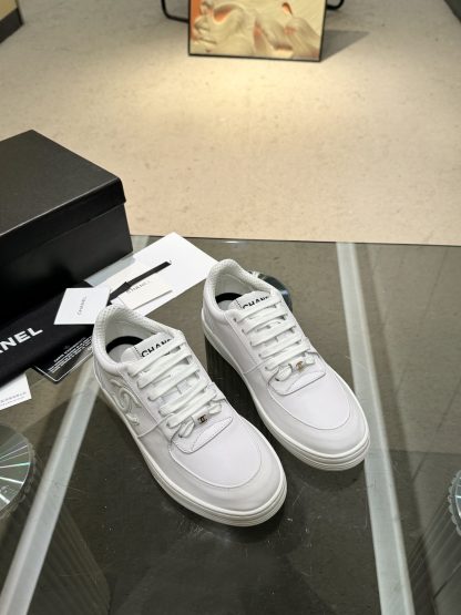 Chanel classic design white mix and match casual sneakers - Image 6