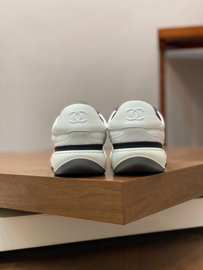 Chanel autumn and winter new gray and white fashionable cowhide breathable sneakers - Image 8