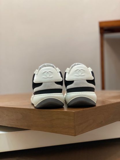 Chanel autumn and winter new black and gray fashionable cowhide breathable sneakers - Image 7