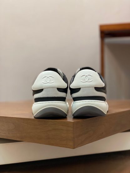 Chanel autumn and winter new gray and black fashionable cowhide breathable sneakers - Image 8