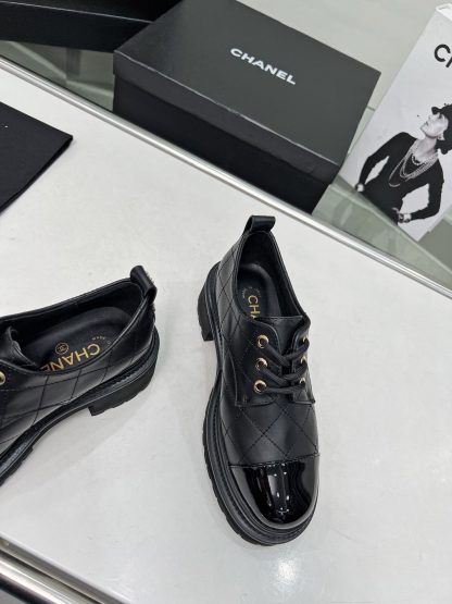 Chanel autumn and winter new black versatile leather loafers - Image 7