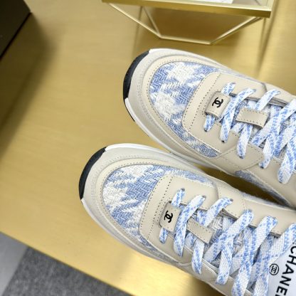 Chanel apricot blue mix and match classic fashion casual sneakers - Image 8