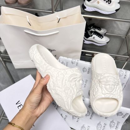 VERSACE classic white sandals - Image 8