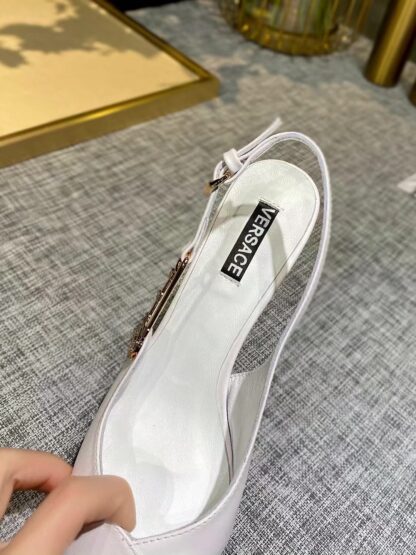 VERSACE new low heel slingback sandals high heels - Image 7