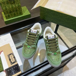 Gucci retro distressed elements, washed retro logo casual shoes on the tongue