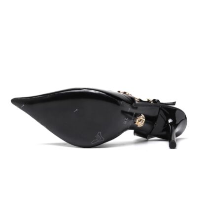 VERSACE stylish safety pin buckle elegant high heels - Image 8