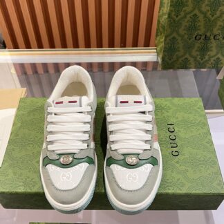 Gucci retro distressed elements, washed retro logo casual shoes on the tongue