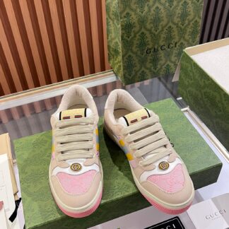 Gucci retro distressed elements, washed retro logo casual shoes on the tongue