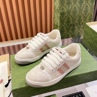 Gucci retro distressed elements, washed retro logo casual shoes on the tongue