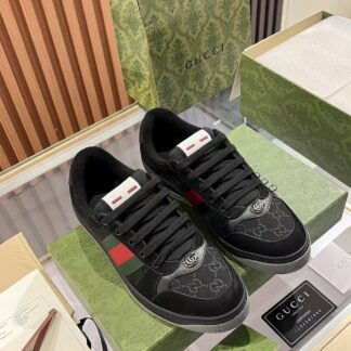 Gucci retro distressed elements, washed retro logo casual shoes on the tongue