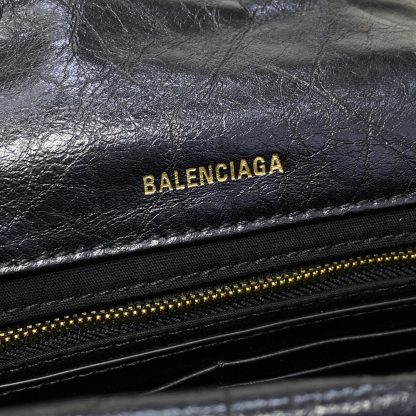 Balenciaga Monaco fluffy bag black and gold mini chain bag - Image 8