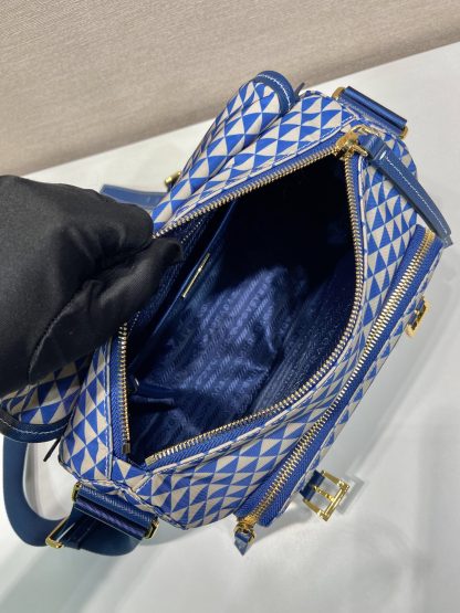 Prada triangle print messenger bag - Image 8