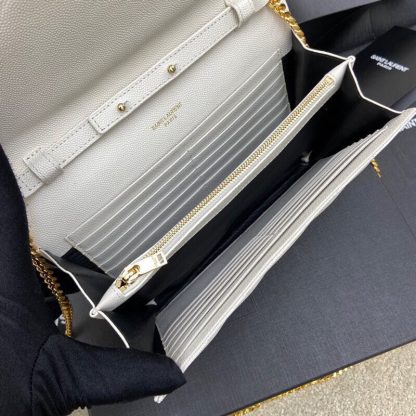Ysl 𝑴𝒐𝒏𝒐𝒈𝒓𝒂𝒎 𝑾𝒐𝒄 caviar pattern envelope bag - Image 8