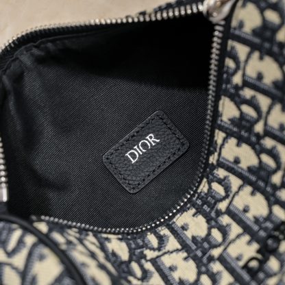 Dior OBLIQUE printed canvas cylindrical bag - Image 8