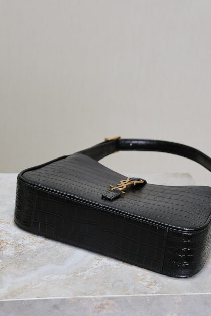 Ysl black crocodile pattern underarm bag - Image 8
