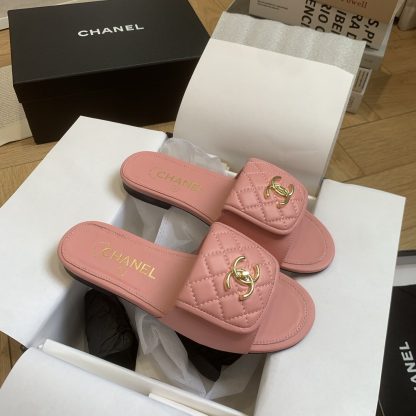 Chanel Early Autumn New Dark Pink High Fashion Flip Flops - Image 8
