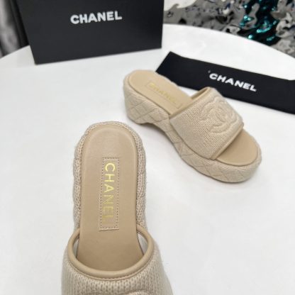 Chanel Early Spring Apricot Dance Shoes Series Retro European and American New Slippers Heel Height 7cm - Image 8