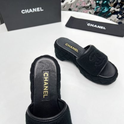 Chanel Early Spring Black Dance Shoes Series Retro European and American New Slippers Heel Height 7cm - Image 8