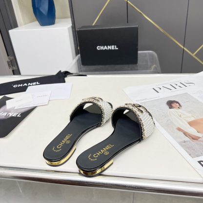 Chanel Spring/Summer Dance Shoes Collection Retro-Style Slippers Full of Sewn Pearls - Image 8