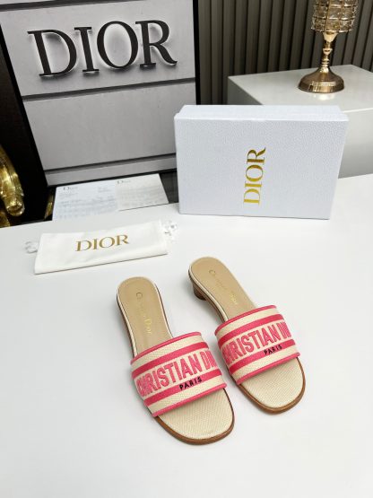 Dior Women's Printed Embroidered High Heel Sandals - Image 8