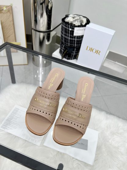 Dior round heel hollow high heel sandals - Image 8