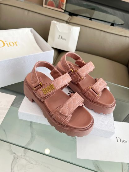 Dior popular thick-soled mid-heel sandals for women - Image 7