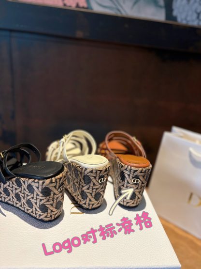 Dior black wedge sandals - Image 8