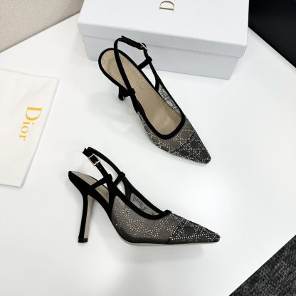 Dior J‘ADIOR woven strap open-back high heels - Image 8