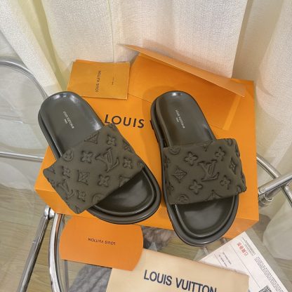 Louis Vuitton Velcro Embossed Slippers - Image 8