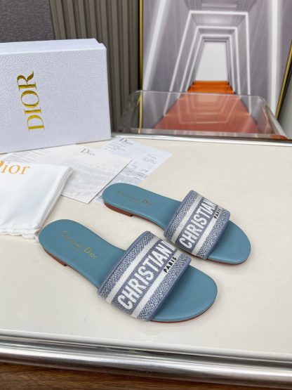 Dior embroidered cotton slippers - Image 8