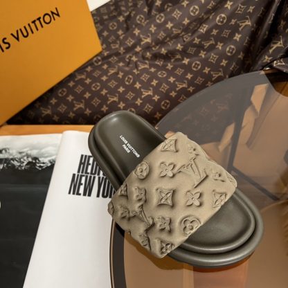 Louis Vuitton embossed silk slippers - Image 8