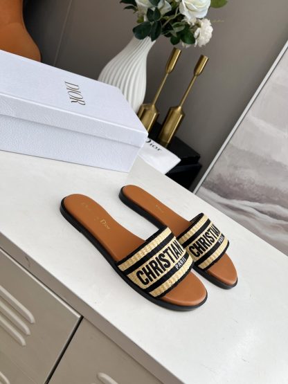 Dior classic lettering flat slides - Image 8