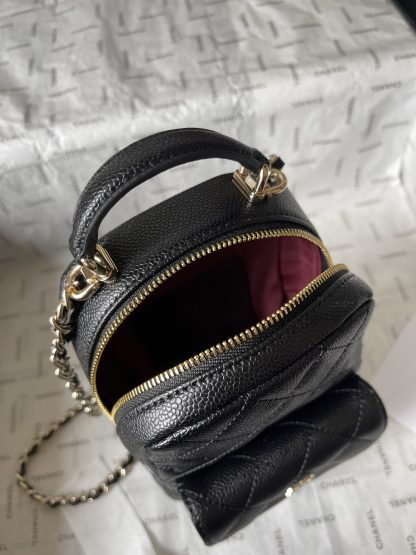 Chanel 24C Mini Litchi Pattern Small Backpack - Image 8