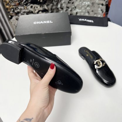 Chanel black early spring dance shoes series new retro feeling half slippers - Image 9