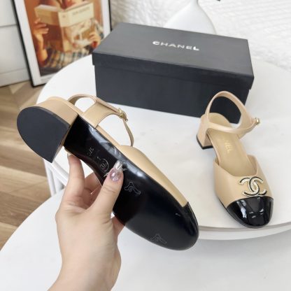 Chanel Spring-Summer Dance Shoes Collection New Apricot Sandals - Image 9