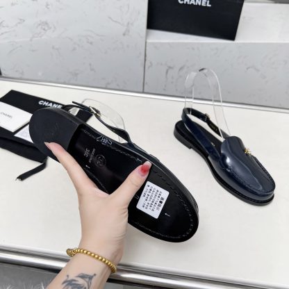 Chanel Spring and Summer Dance Shoes Series New Blue Small Round Head Sandals Heel Height 2.5cm - Image 9