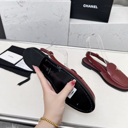 Chanel Spring and Summer Dance Shoes Series New Red Small Round Head Sandals Heel Height 2.5cm - Image 9