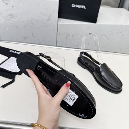 Chanel Spring/Summer Dance Shoes Collection Retro Style Black Sandals Heel Height 2.5cm - Image 9