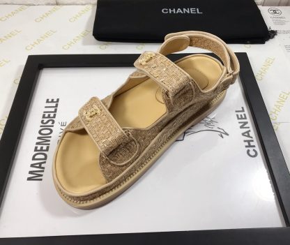 Chanel Early Autumn Comfortable Soft Super Versatile Brown Sandals - Image 9