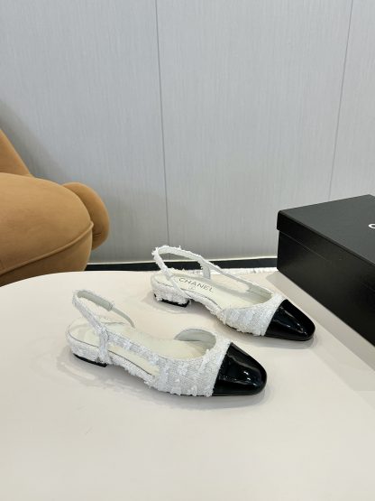 Chanel's latest white all-match luxury ballet flat sandals - Image 4