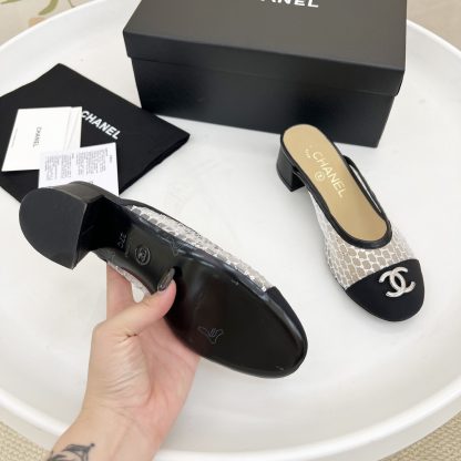 Chanel white hollow spring and summer dancing shoes series new small round head retro sandals - Image 9