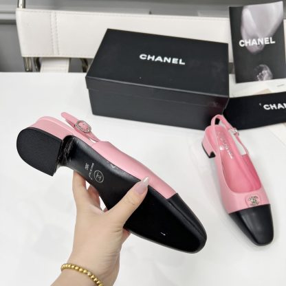Chanel Early Spring Dance Shoes Series New Small Round Head Pink Retro Feeling Sandals - Image 9