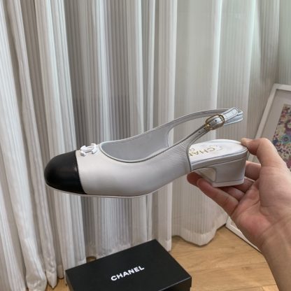 Chanel gray spring and summer dancing shoes series new small round head slim retro sandals - Image 9