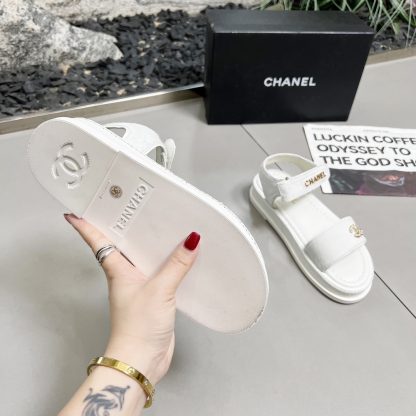 Chanel White Early Spring Dance Shoes Series Sandals Thickness 3cm - Image 9