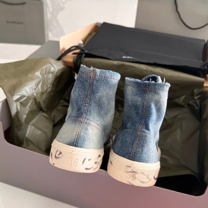Balenciaga high-top denim casual shoes - Image 9